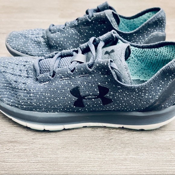 UNDER ARMOUR  Women’s Speedform Slingride 1.1 Road Running Shoe Apollo Grey/Blue - Picture 4 of 11